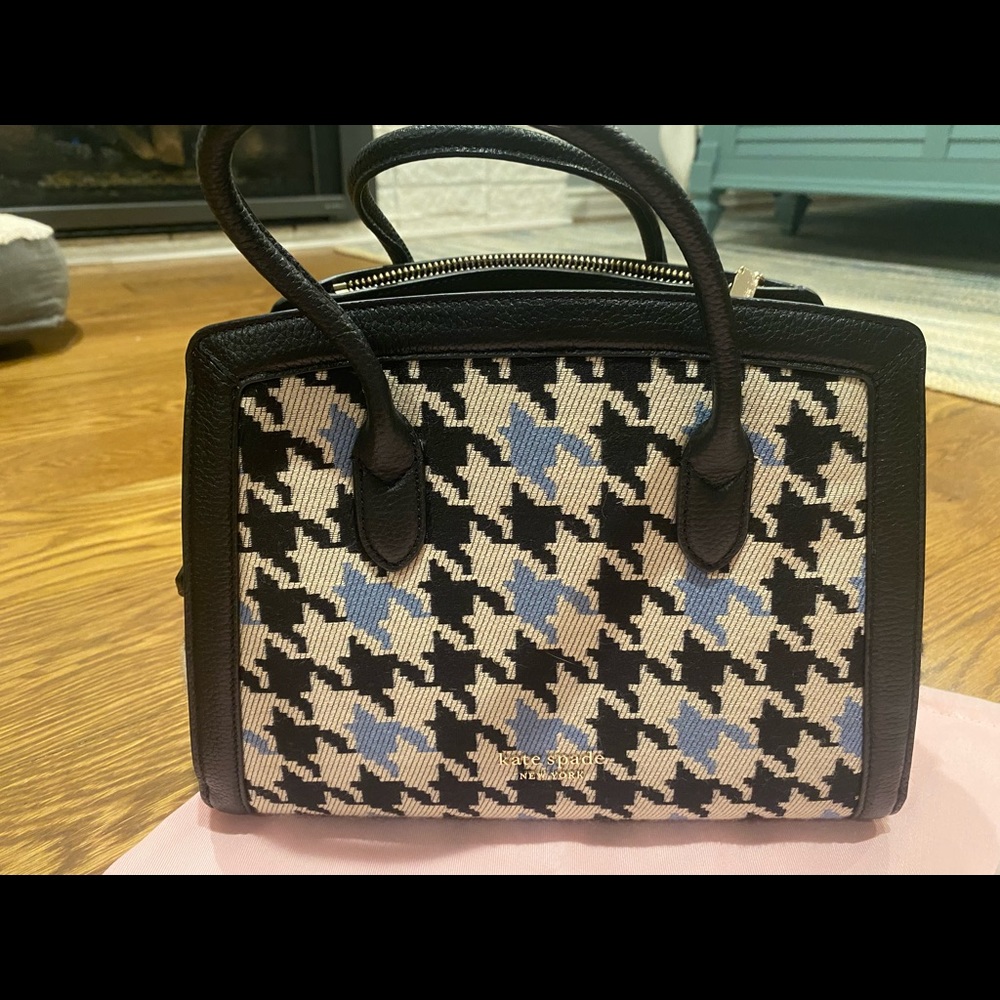 Kate Spade Houndstooth Satchel and Original Storage Bag